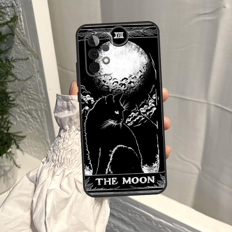 Чехол Moon Tarot Witch Cat для Samsung Galaxy A52S A06 A16 A26 A36 A56 A55 A35 A15 A53 A32 A33 A13 A14 A34 A54 A17