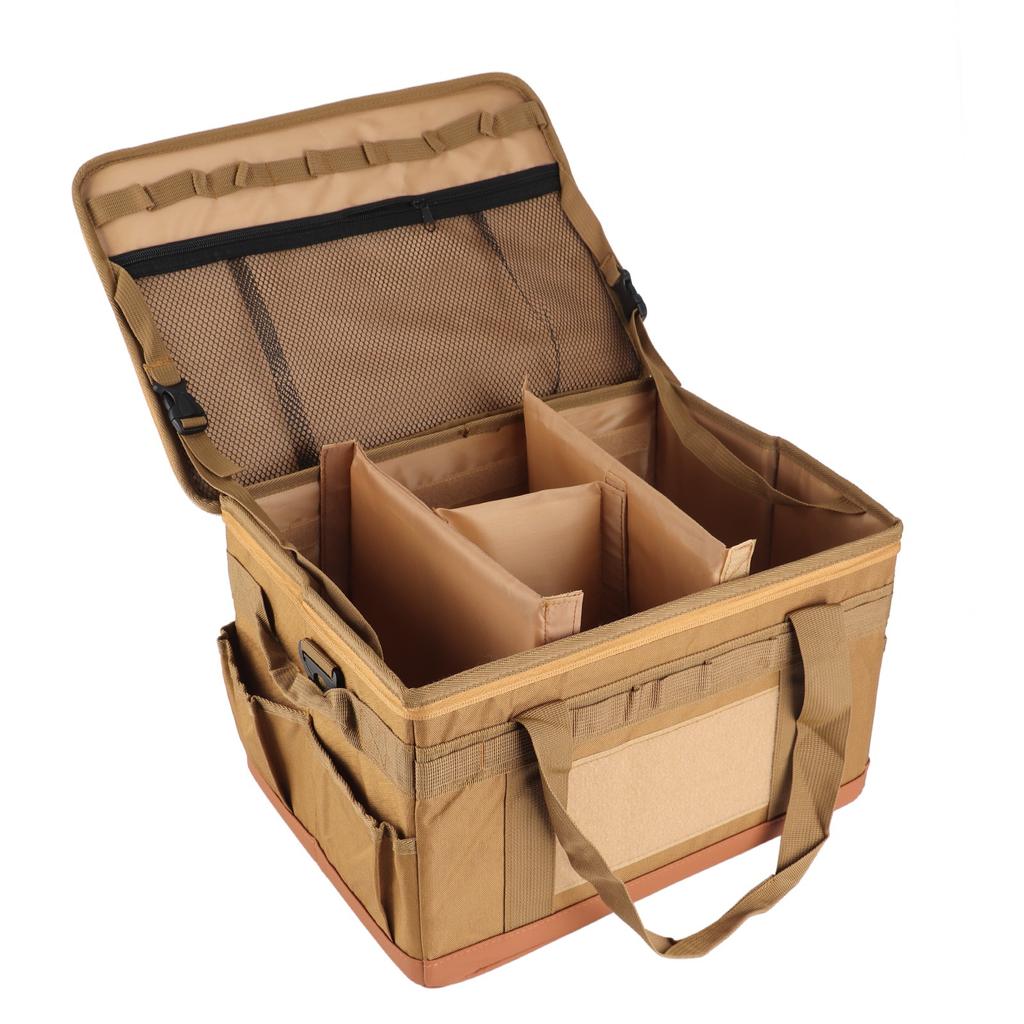 Outdoor Camping Storage Bag with Handles 30L Large Capacity Portable Camping Storage Bag Khaki