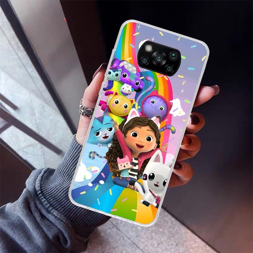 Cartoon Gabbys Dollhouse Phone Case For Xiaomi Poco X7 X6 X5 Pro F7 Ultra Redmi 15C 15 13 13C 12 12C 10 10A 10C 9 9A 9C 9T Shell