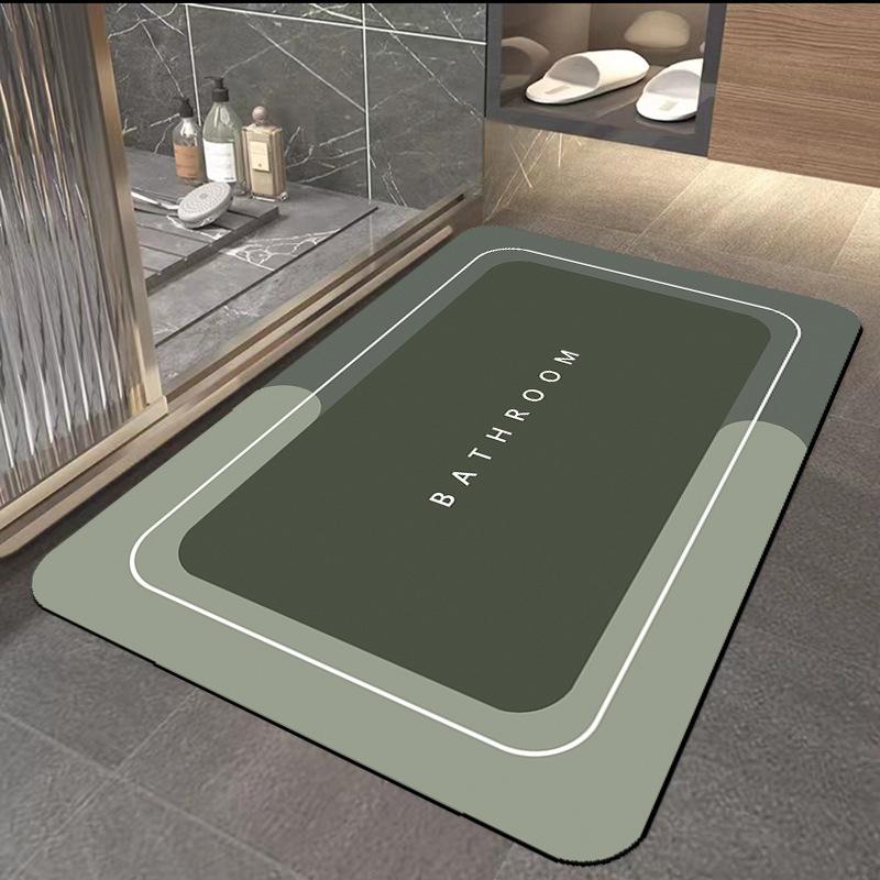 Nordic Wind Bathroom Diatom Mud Moisture-wicking Mat Non-slip Quick Dry Durable Washroom Foot Mat Home Bathroom Mat