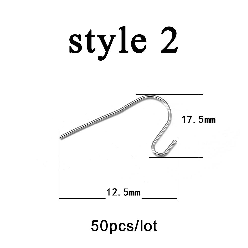 20-50pcs Stainless Steel Hypoallergenic Earring Hooks Fish Earwire Earrings Clasps Earring Wires For Jewelry Maki