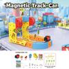 66/84Pcs/Set Magnetic Train Track Set DIY Race Car Cube Rail Building Kit Toddlers Boys Girls Gravity-Defying