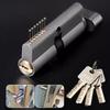 Door Lock Cylinder 70Mm/80Mm/90Mm Security Copper Lock Cylinder Interior Bedroom Living Handle Brass Key Locking 3/4/5 Keys New