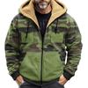 Men's Winter Camouflage Print Jacket Men's Casual Trend Zipper Hooded Jacket