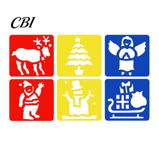 Easy Hold Paint Template 6 Pcs Painting Stencils, 5.5x5.9 Inch Washable Reusable DIY Home Decor Stencil Art Stencils for Wood Paper Fabric,