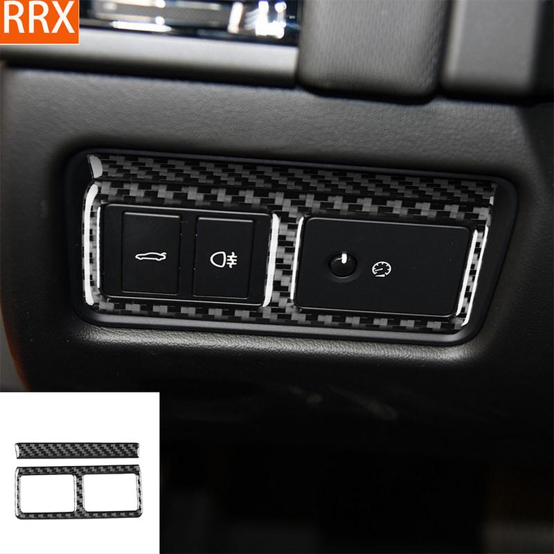 For Jaguar F-TYPE 2013-2024 Real Carbon Fiber Sticker trument Headlight Switch Panel Car Accessories Interior Decorative