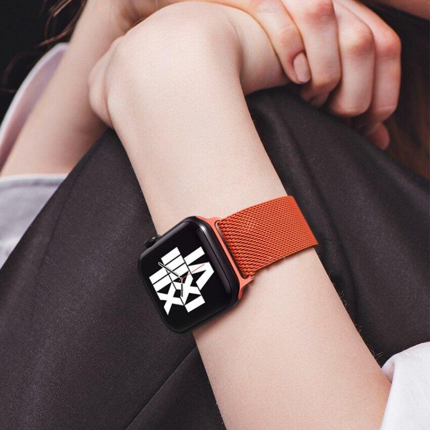 VAORLO Новый металлический ремешок Milan с магнитным градиентом цвета, браслет из нержавеющей стали для iWatch 345, 44 мм, 42 мм, 40 мм, 38 мм