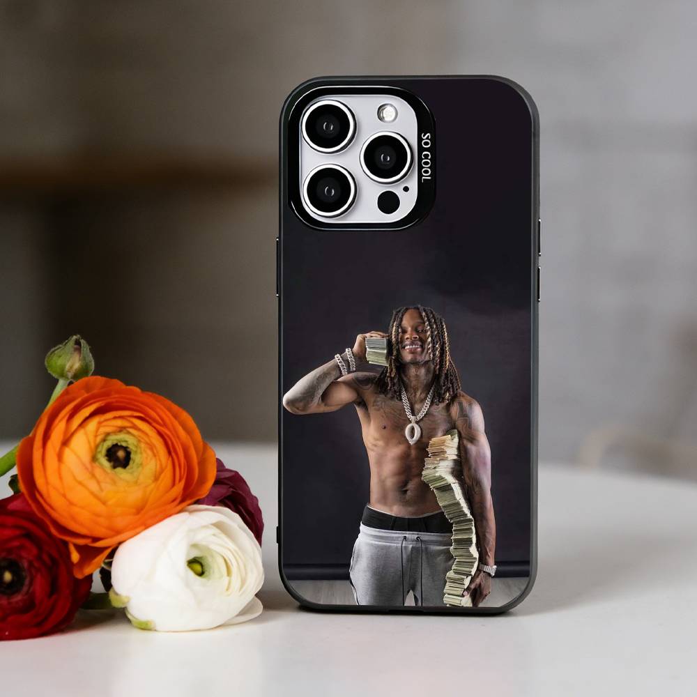 Чехол для телефона рэпера K-King Von для iPhone 17,16,15,14,13,12,11 Plus,Pro Max,XS,Разноцветная Серебристо-Черная Защитная Крышка