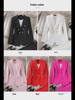 European & American Fashion Slim Suit Jacket with Metal Lion Head Buckle