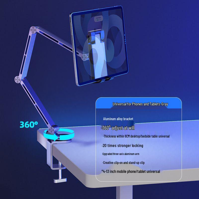 2025 Rotatable Aluminum Tablet Stand with Adjustable Arm
