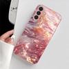 Розовый океанский металлик стеклянный чехол для телефона подходит для Samsung Galaxy S26 S25 S24 S23 S22 S21 S20 FE/Ultra/Plus противоударный