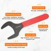uxcell Single 75mm 15 Degree Offset Small Flat Head Blackening Wrench with Red Shank for Auto Repair and Furniture Assembly Open-End Wrench, Metric,