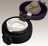 THERMOS Vacuum Insulated Portable All Black Open ALB Mug, 350ml, (One-Touch Type) JNL-352
