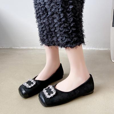 Модные женские сандалии Элегантные офисные женские туфли Летняя мода Пряжка-снежинка Круглый носок Повседневная обувь Классические мягкие туфли на плоской подошве