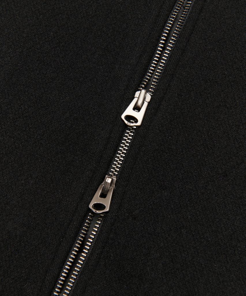 Leumadeu Wool Double Pocket High-Neck Jacket - Black