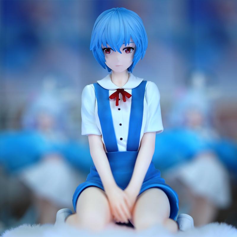 14 см Гк Аянами Рей Аниме Фигурки Сидячая Поза Школьная Форма Модель Модные Игрушки Украшения Красивые Девушки ПВХ Статуэтка Подарки