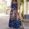 Women's Slip Dress Maxi Long Dress Pink Sparkling Flowers Print Dress Spring & Summer Leisure Vacation