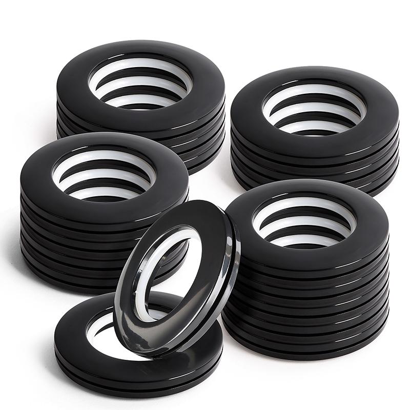 16pcs Plastic Top Curtain Accessories for Roman Rod Home Decoration Plastic Eyelets for Windows Grommet Kit Sewing Eyelet