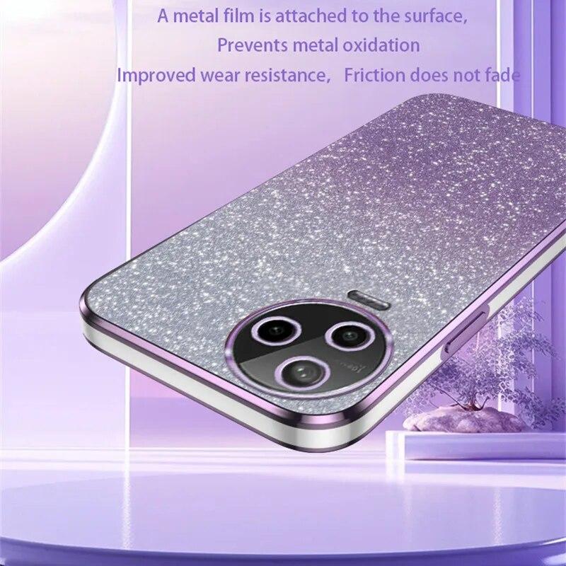 Роскошный чехол с градиентным блестящим покрытием для Infinix Note 12 Pro 20 30 Smart 8 7 Hot 30 30i Play Tecno Spark GO, силиконовая задняя крышка