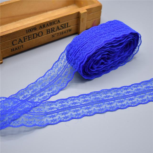 Beautiful 10 Meter Lace Ribbon Tape Width 45MM Trim Fabric DIY Embroidered Net Cord for Sewing Decoration African Lace Fabric