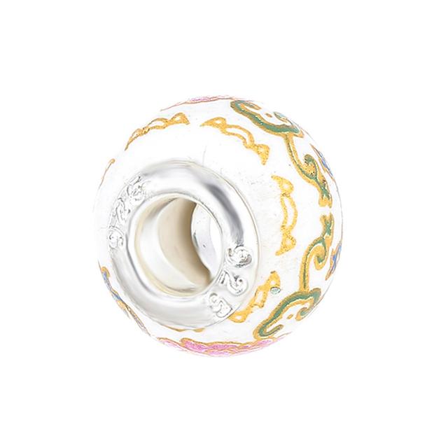 2pcs Colorful Paw Flower Butterfly Beads Rainbow Fit Original Brand Charms Silver Color Bracelets Necklaces Women Diy Jewelry