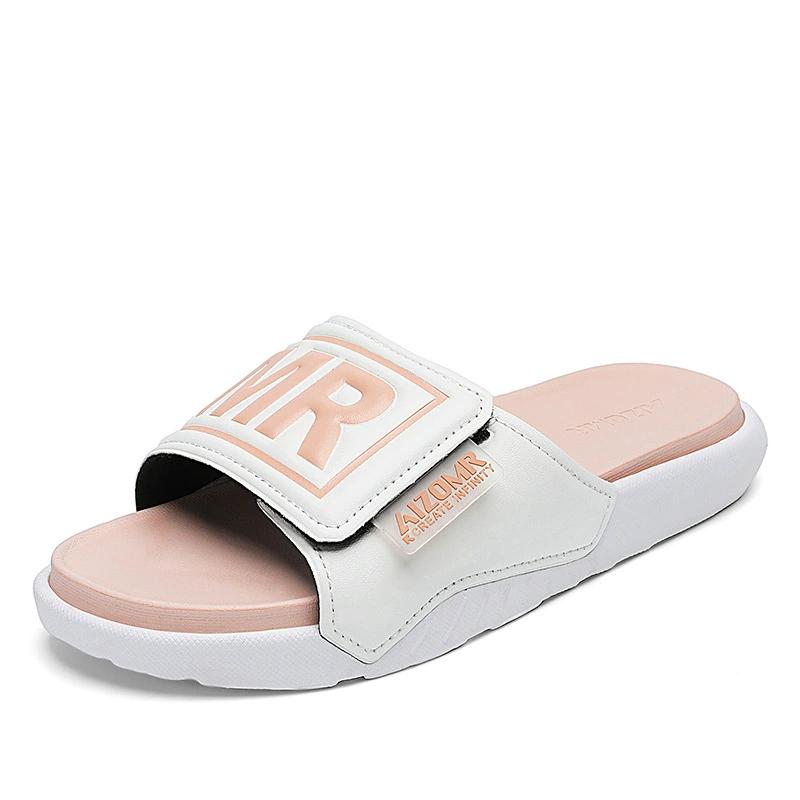 Мужские летние тапочки, уличные повседневные пляжные тапочки, трендовые персонализированные шлепанцы, сандалии, шлепанцы, нескользящая обувь в стиле хип-хоп