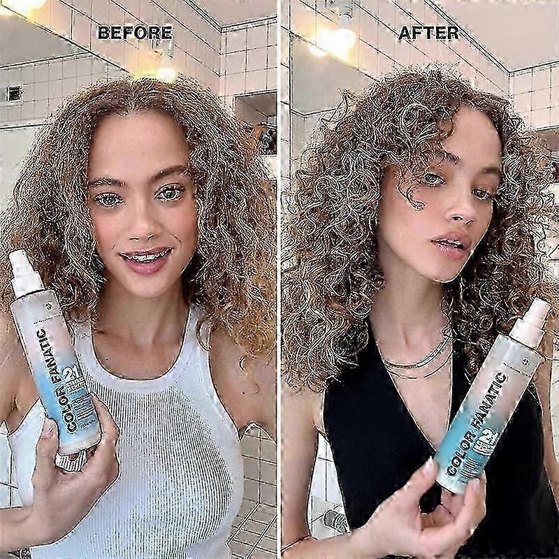 Color Fanatic Multi-Tasking Leave-In Hair Spray for Color-Treated Hair, Leave-In Heat Protectant Treatment, Sulfate-Free & Vegan, 200ML fiuling,l