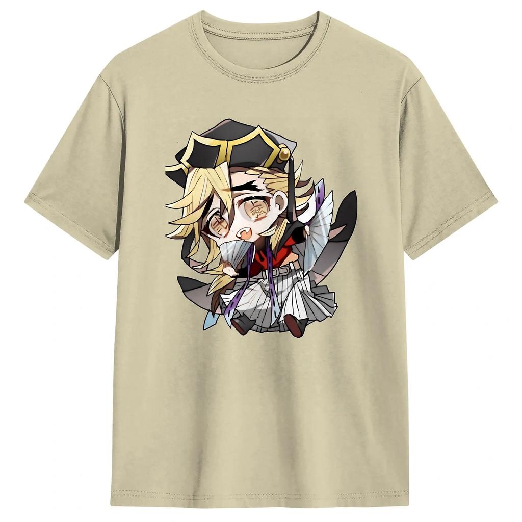 Vintage T Shirt Summer Anime Douma Upper Fashion T Shirts Pure Cotton Tee Shirt for Unisex Awesome Plus Size Short Sleeve Tees