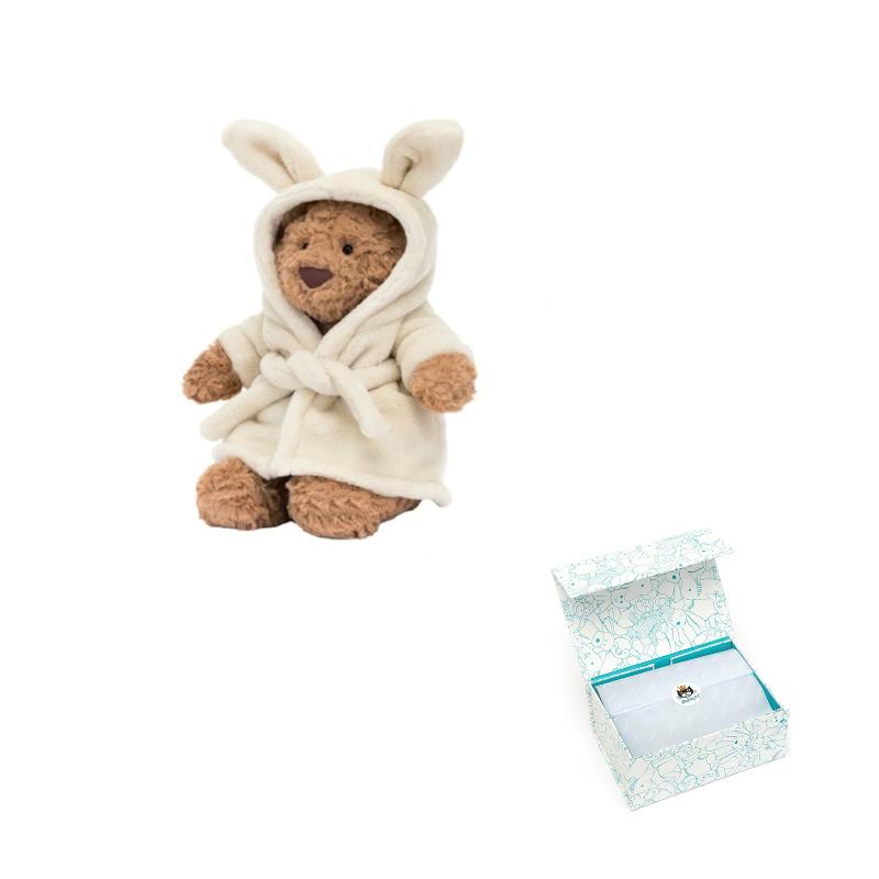 JELLYCAT Easter Barcelona Bear Bathrobe Doll Plush Doll 26cm Height