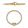 925 Sterling Silver Snake Chain Bracelet for Women Heart Cubic Zirconia Charms Bangle Rose Gold Plated DIY Fashion Jewelry Gift