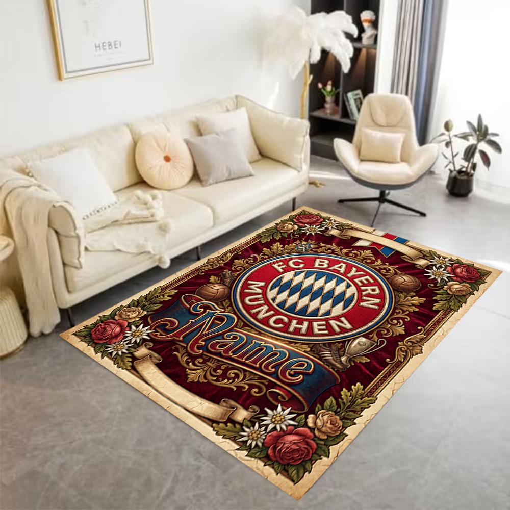 Bayern Munich Celebration Floor Mat Design for Decorate room Hallway Game Room Foyer Anti-slip Rug Office home decor Best for Christmas