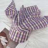 Korean Style Headscarf Baseball Hat Plaid Triangle Headscarf Hat Strappy Bandana Cap  Streetwear