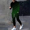 Classic Fashion Two Piece 3D Printed Long Sleeve Sweatshirt Pants Sub Sportswear 2025 Men's Outdoor Workout Running Sports Set