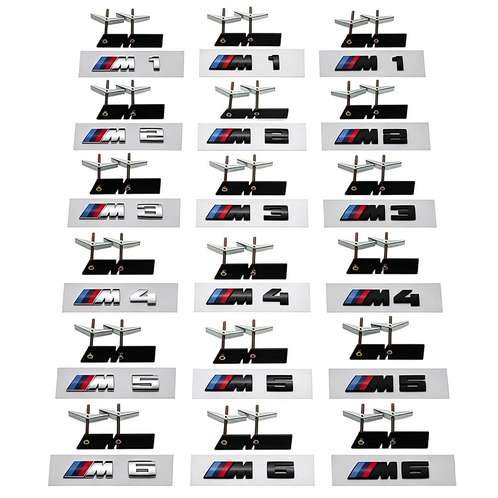 QXFA9 1Pcs M Logo 3D ABS Car Styling Front Grille Badge Emblem Accessory For BMW M M2 M3 M4 M5 M6 G80 G06 G07 G42 G14 G15 G16 F82 F20