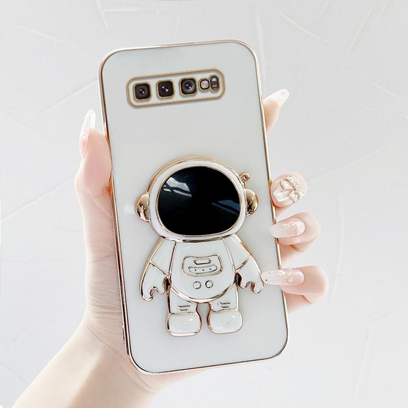 Кронштейн астронавта, мягкий чехол с квадратным краем и покрытием для телефона, роскошный чехол из ТПУ с покрытием для телефона OPPO Reno Realme