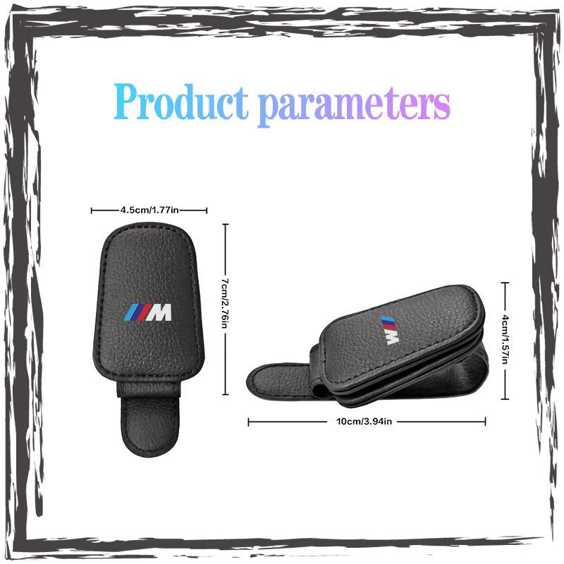 BXE1 2026 Car Sticker Car Supplies Magnetic Leather Sunglasses Clip-on Car Sun Visor For BMW M E34 E36 E60 E90 E46 E39 E70 F10 F20 F3