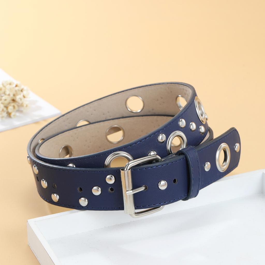 Ремень Air Eye Rivet Personality Women's Belt Hollow Punk Wind Pin Buckle Belt Women