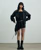 Arikim Pamela Leather Bomber Jacket / Black