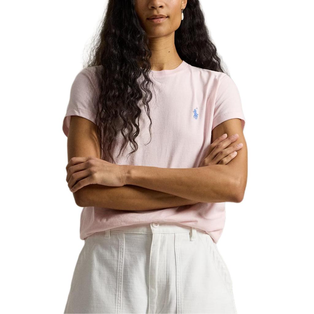 Polo Ralph Lauren Однотонная классическая хлопковая футболка с круглым вырезом Женские топы 211B14605-014
