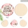 2D Flat "Please Do Not Disturb" Round Wooden Hanging Sign, Boho Watercolor Floral Design, Privacy Door Sign for Bedroom, Home Office & Guest Room