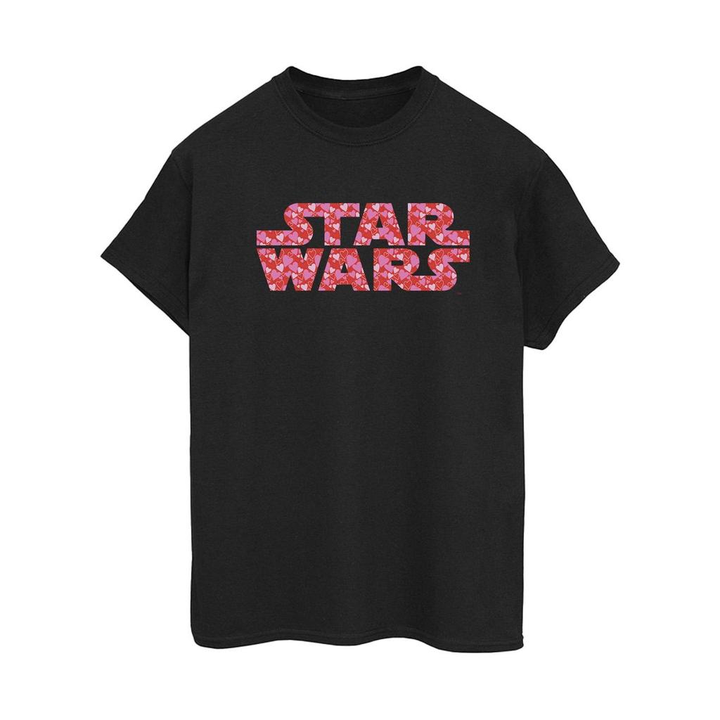 Star Wars Womens/Ladies Heart Logo Cotton Boyfriend T-Shirt