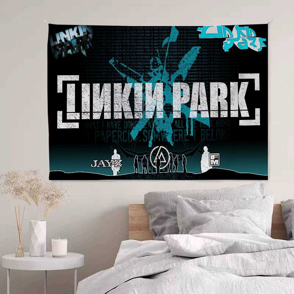 LLinkin PPark Band Anime Tapestry Hanging Tarot Hippie Wall Rugs Dorm Home Decor