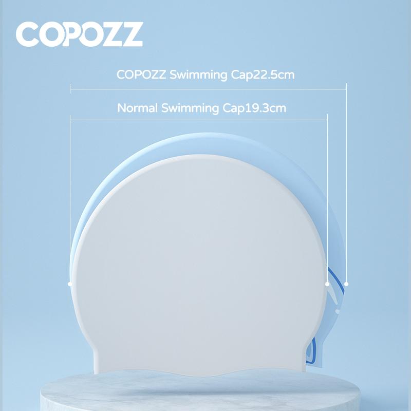 Шапочка для плавания Copozz для детей Водонепроницаемая Эластичная Силиконовая Шапочка для бассейна Защита ушей Мультяшная шапочка для плавания для мальчиков и девочек