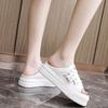 Модные летние новые женские повседневные тапочки легкие дышащие повседневные туфли на платформе шлепанцы модные универсальные белые полутапочки
