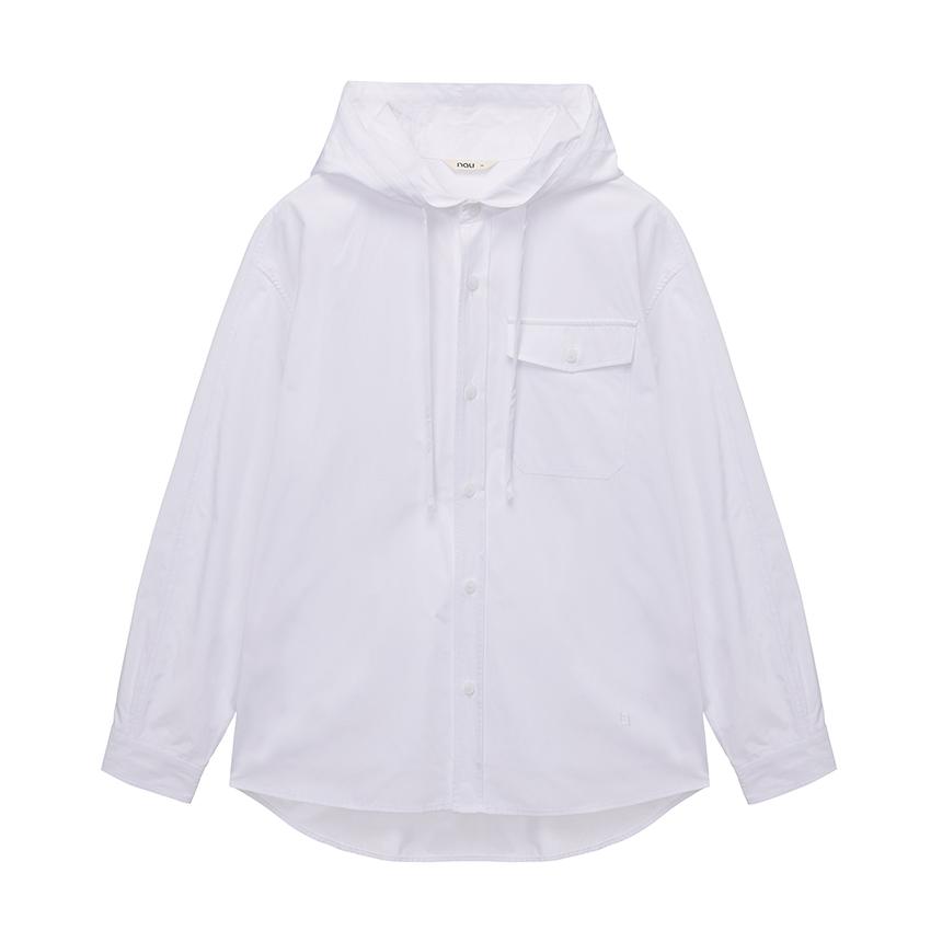 nau Cotton Blend Hoodie White