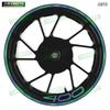 For Z400 Z 400 motorcycle accessories 17-inch front and rear wheel stickers fairings wheel hub gradient reflective decals