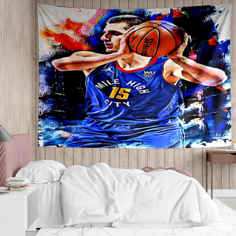 Jokic's Denver Dominance Tapestry, Unique Design Tapestry, Suitable for Bedroom,Livingroom, Playroom,Heartwarming Fan Holiday Gifts