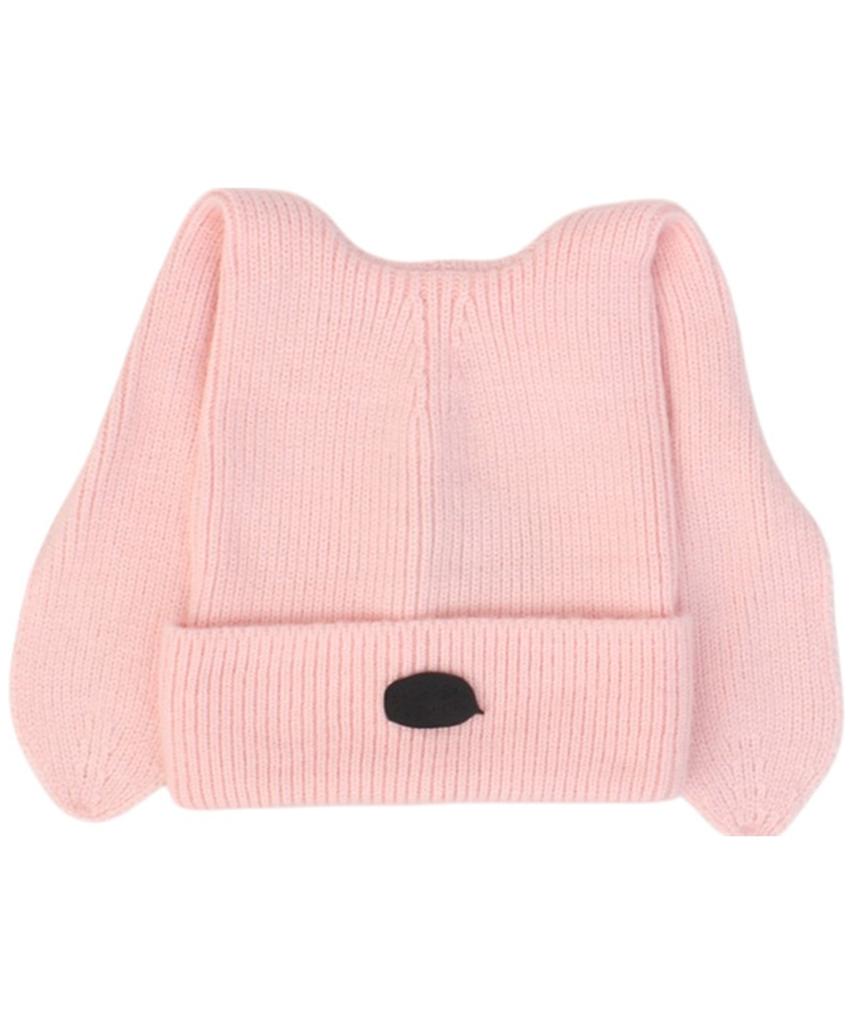 UNIVERSAL CHEMISTRY Rabbit Short Ear Pink Beanie Cat Beanie