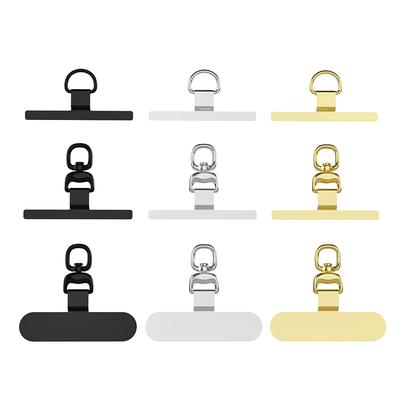 Прочная металлическая петля-держатель для мобильного телефона 0,3 мм, вращение на 360 градусов, шнурок для подвешивания телефона, сменный уплотнитель, клипса-патч для шнурка телефона