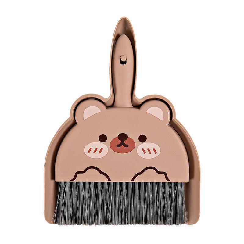 Mini Cartoon Desktop Broom & Dustpan Set - Small Table Sweeper Combo